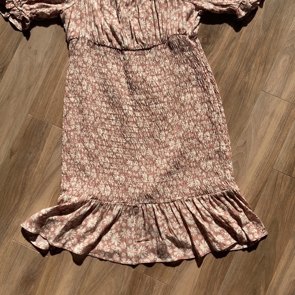 3/$33 Lily rose dress floral print Smocked puff sleeve cottagecore boho M jr - Picture 6 of 16